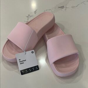 Lululemon athletica Soft Pink Restfeel Slide Sandals